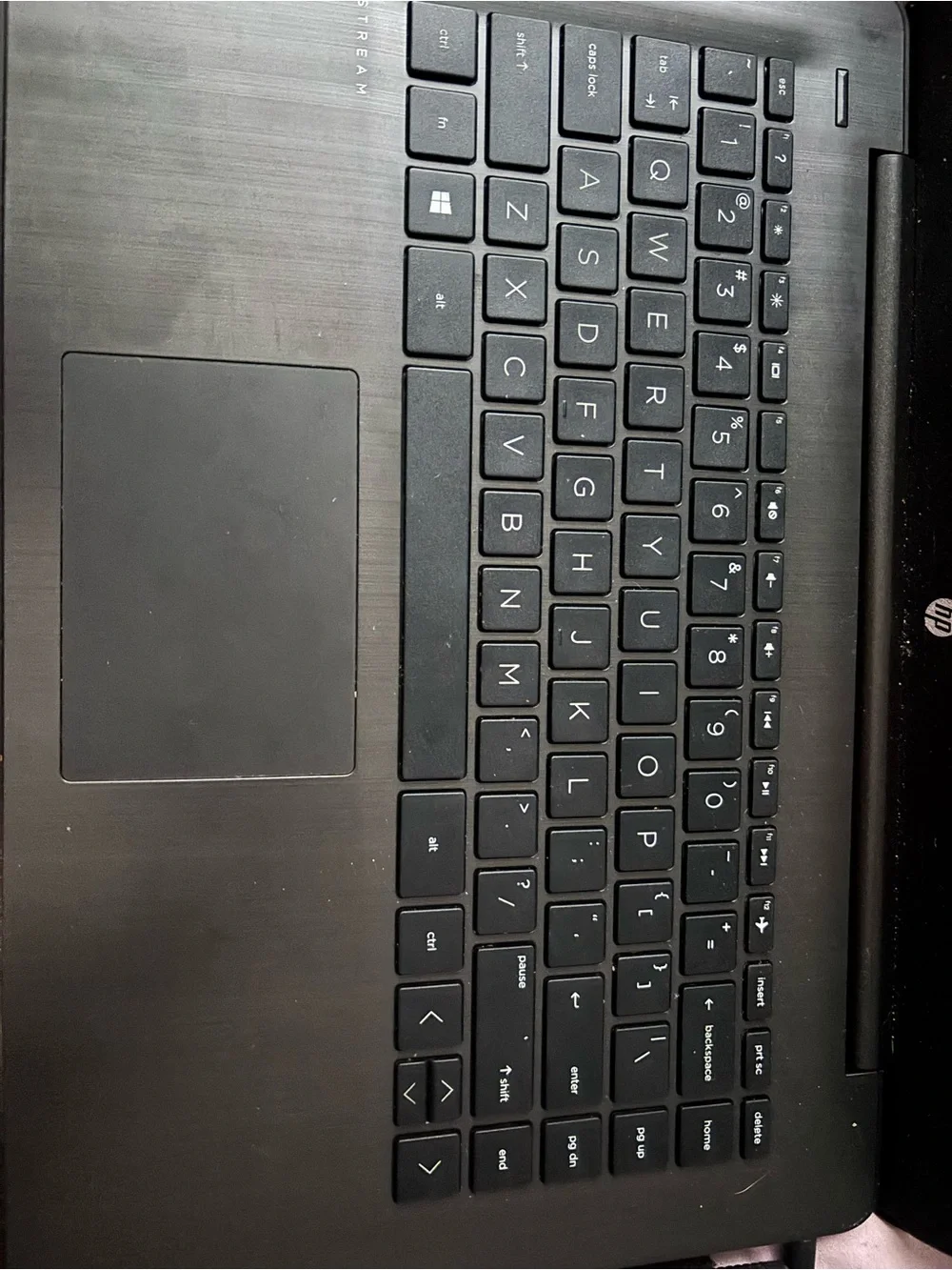 HP Black Laptop with Silver Logo - Slim Notebook